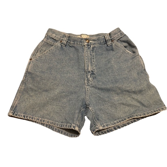 Bugle Boy Pants - Bugle Boy Women's Vtg Denim Light Wash Cargo Shorts Sz 12 - High Waist -80's Mom